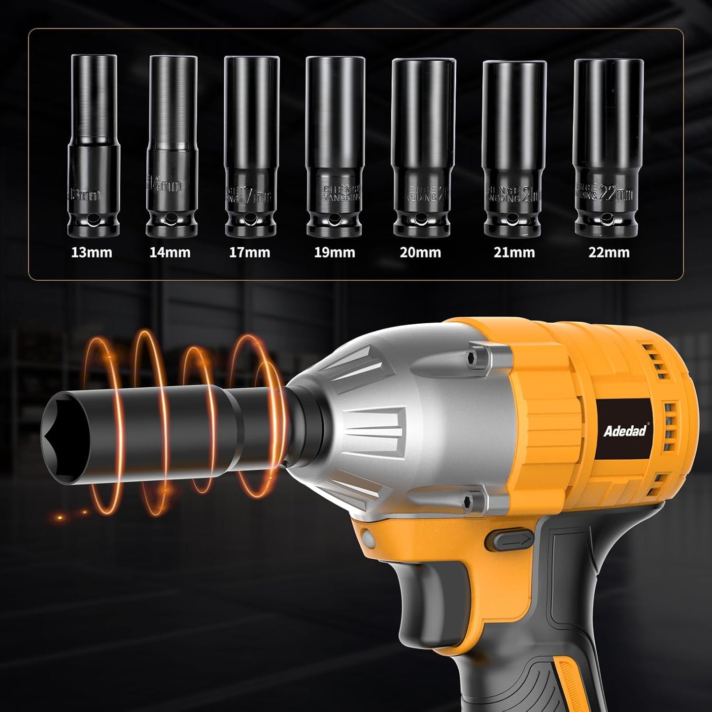 Brushelss Power Impact Wrench with 4.0AH Battery 1/2 inch Cordless Impact Gun Lightweight 20V Impact Driver for Car,Home,DIY 406N.m