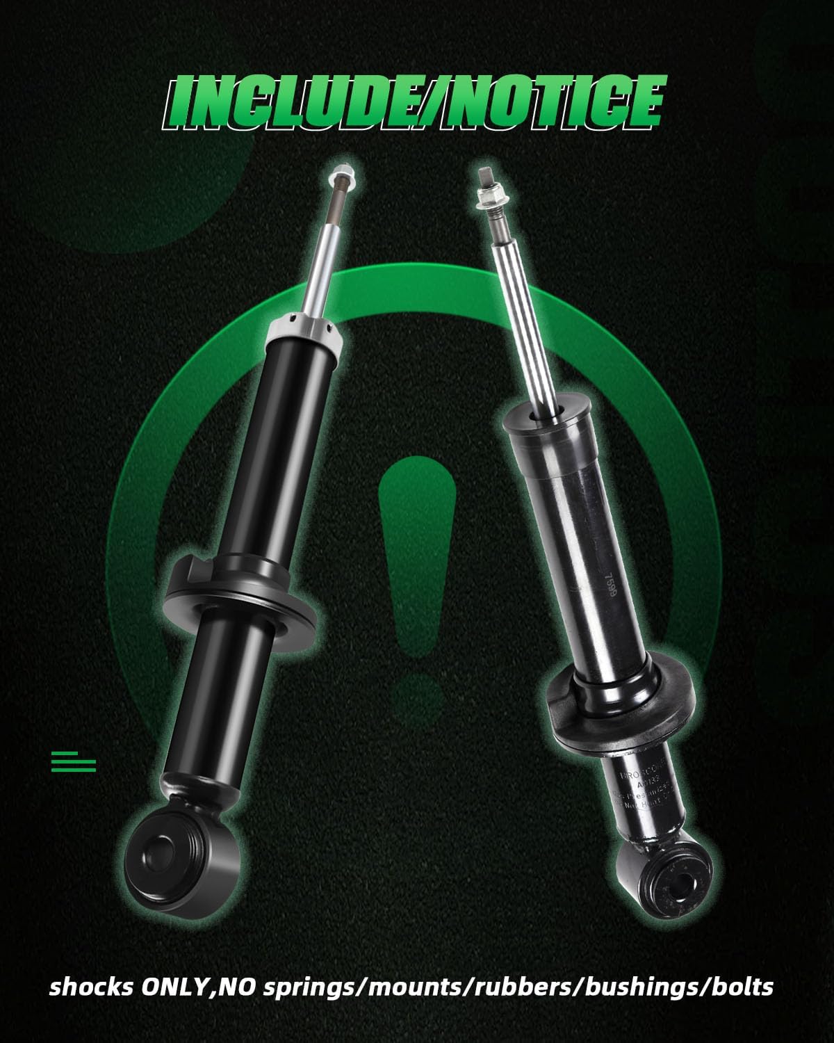 SCITOO Full Set Shocks for Expedition, Shocks Absorbers and Struts Fits 2007 2008 2009 2010 2011 2012 2013 for Ford Expedition,2007-2014 for Lincoln Navigator Amortiguadores