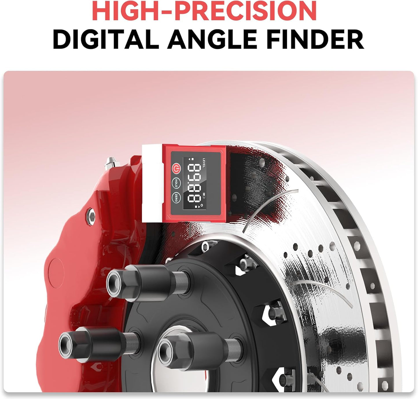 Wheel Alignment Tool – Toe Alignment Plates with Digital Angle Finder, Heightened Design, 2 Imperial Tape Measures, Fits Most Cars, Trucks, and SUVs