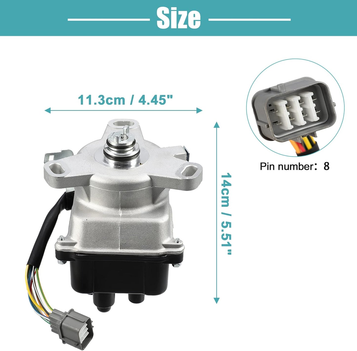 X AUTOHAUX Replacement Ignition Distributor for Honda Civic for Acura EL 1.5L/1.6L SOHC 1999 2000 TD-91U TD91U TD63U TD-63U TD-73U TD73U
