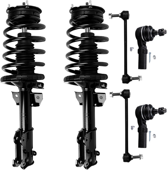 SCITOO Struts Shock suspension kit for 2005 2006 2007 2008 2009 2010 For Ford Mustang Front Complete Struts Assembly Stabilizer Bar Link Tie Rod End 6 Pcs,172138 ES80805 K80899