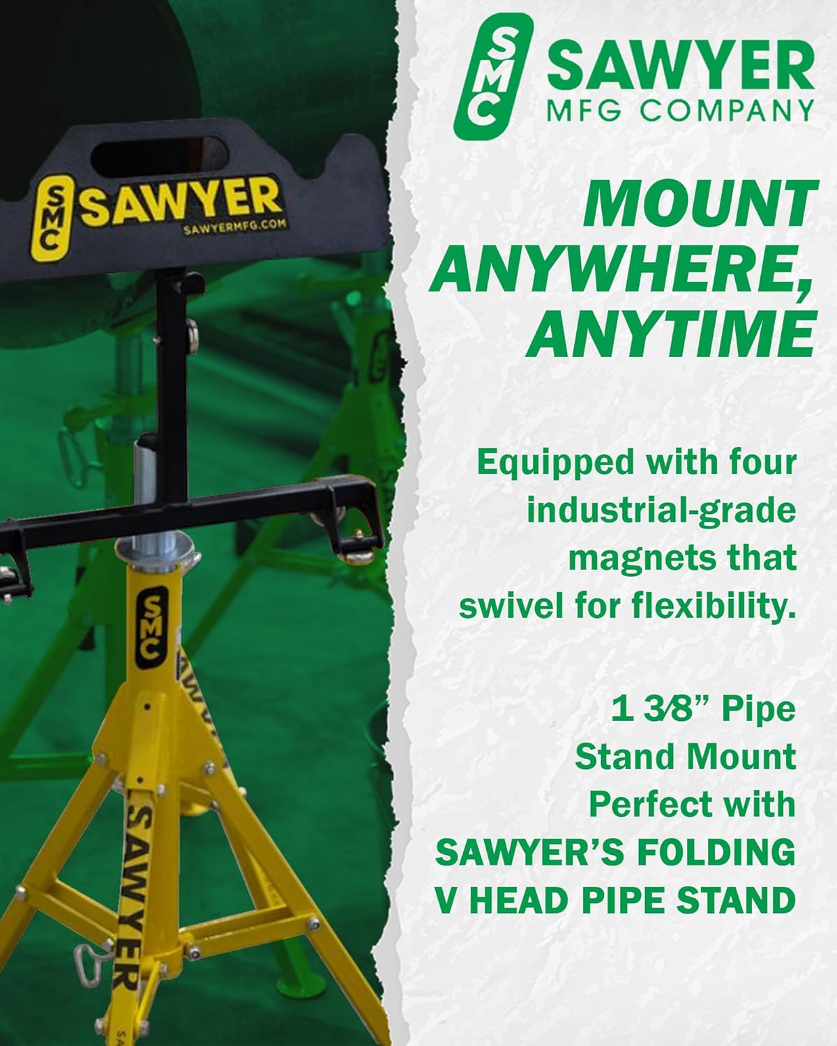 Sawyer Mfg Angle Grinder Holder & Cutter – Adjustable Grinder Base Bracket with Durable Steel Construction, Multi-Functional Tool Organizer, and Magnetic Tool Holder Strip for Workshop Accessories