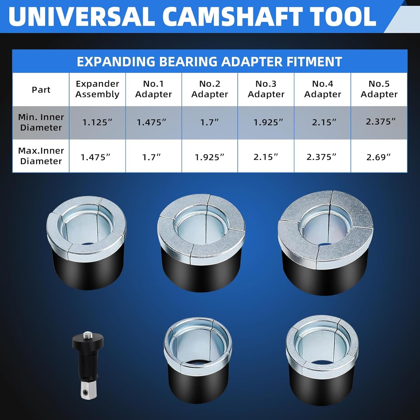 8MILELAKE Universal Camshaft Bearing Tool Installation Removal with Case