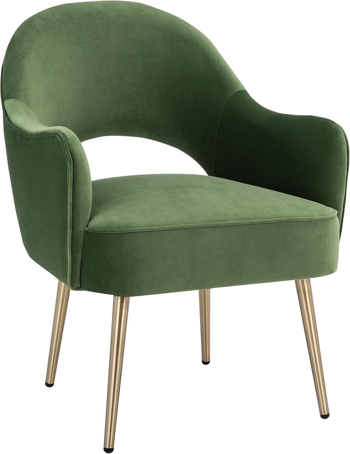 SAFAVIEH Home Collection Dublyn Green Velvet/Gold Accent Chair