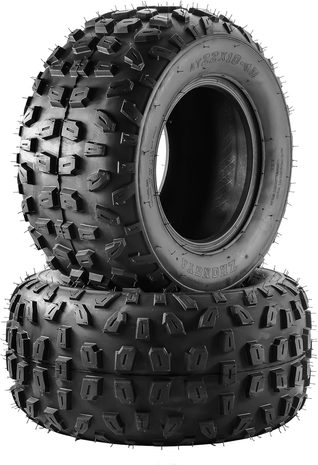 22x10-9 ATV Tires, 22x10-9 All Terrain Tires 6 PR, for Mud, Sand, and Off-Road Trails, 2 Pack Tubeless, Z-104