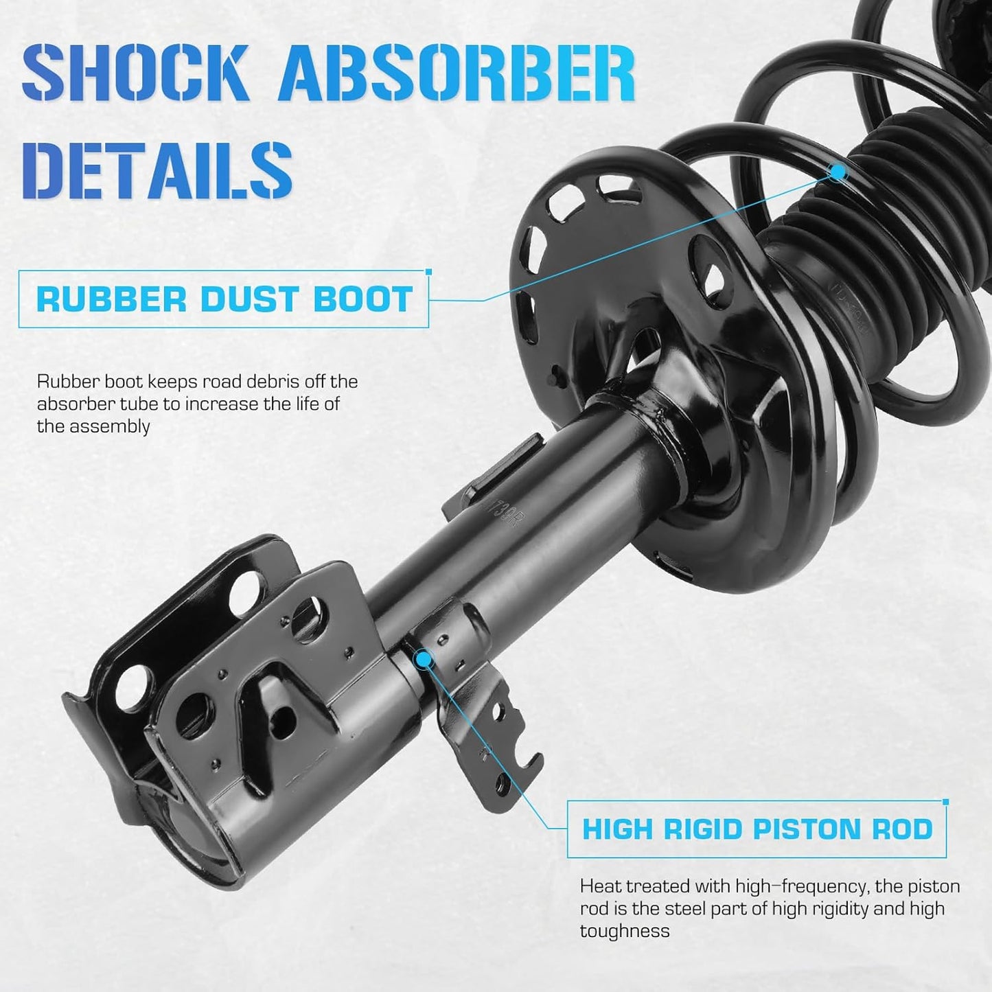 172989 172990 Front Struts Shocks w/Coil Springs for 2014-2019 Toyota Corolla (1.8L I4 ONLY), Strut Shock Absorbers Assembly 2015 2016 2017 2018 - [ Exc. w/Sport Suspension models | Exc. 2.0L ]