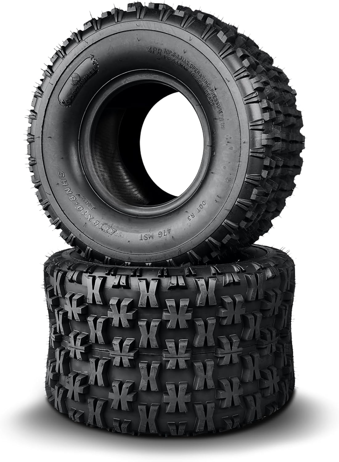 TRIPOWER ATV UTV Tires 25x8-12 & 25x10-12 All Terrain Trail Sand Mud Off-Road Tires, 6 Ply Tubeless Full Set of 4
