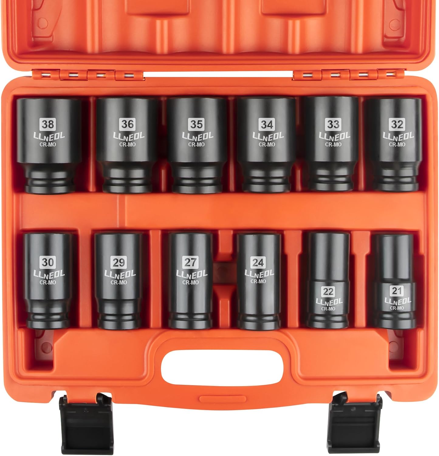 3/4 Inch Drive Socket Set, 12Pcs Impact Deep/Jumbo Sockets, Standard SAE 3/4" to 1-9/16", 6-Point CR-MO Heavy-Duty Big Socket Set for Large Vehicle & Equipment Maintenance