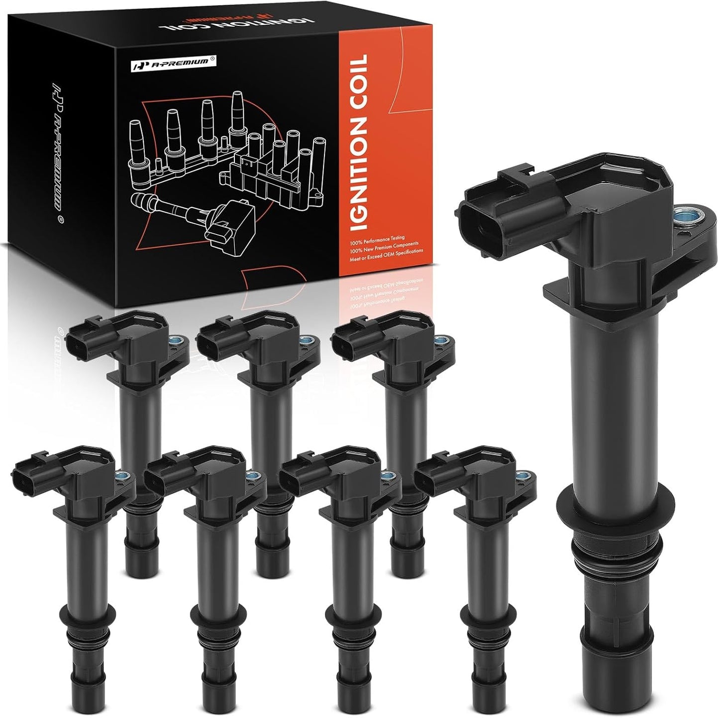 A-Premium Engine Ignition Coil Packs Compatible with Dakota Ram 1500 2002-2008 Durango 2004-2008 Jeep Commander Grand Cherokee 2005-2008 V6 3.7L 6-PC Set