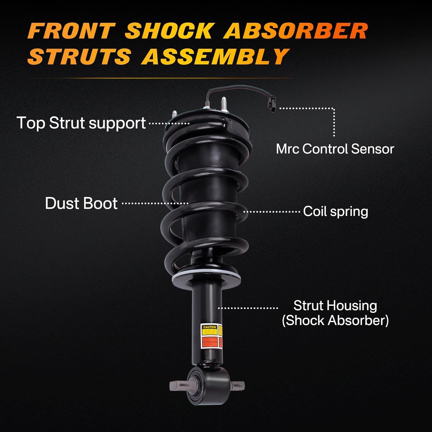 84176631 2Pcs Front Struts Shock Absorber Assembly Magnetic Ride Control with Spring Compatible with Cadillac Escalade ESV Chevy Silverado Suburban Tahoe GMC Sierra Yukon 2015-2020