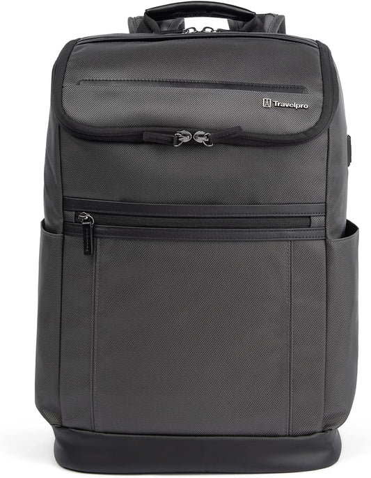 Travelpro Crew Executive Choice 3 Medium Top Load Backpack fits up to 15.6 Laptops and Tablets, USB A and C Ports, Men and Women, Titanium Grey