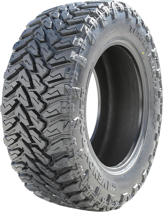 Venom Power Terra Hunter M/T Mud Off-Road Light Truck Radial Tire-33X12.50R20LT 33X12.50X20 33X12.50-20 119Q Load Range F LRF 12-Ply BSW Black Side Wall