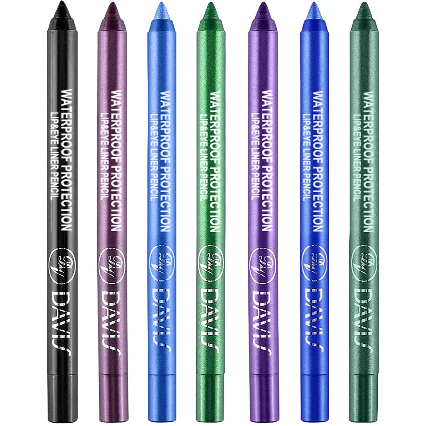 15PCS Colorful Eyeliner Pen Set, Eye Shadow Pencil, Pearl & Matte Metallic Glitter Eyeliner for Women, Eye & Lip Liner, Professional Eye Makeup Set
