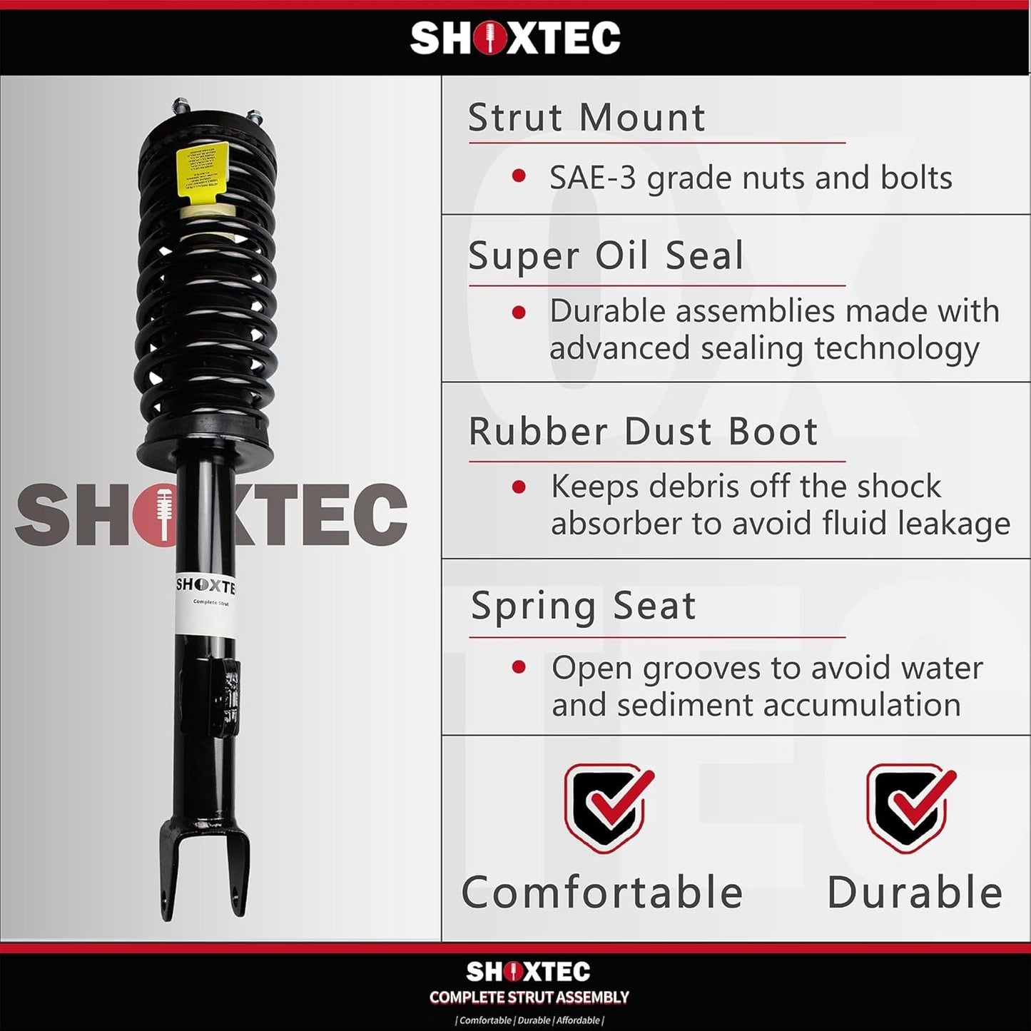 Shoxtec Full Set Complete Strut Shock Absorbers Replacement for 2009-2012 Toyota Venza; FWD Only; Repl. no 172963 172963 172967 172966