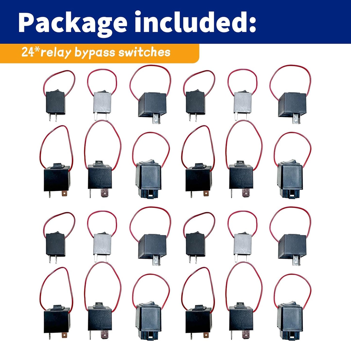 9038A Pack of 24 Relay Bypass Switch Kit and Diagnostic Scan Switch Kit with Amp Loop