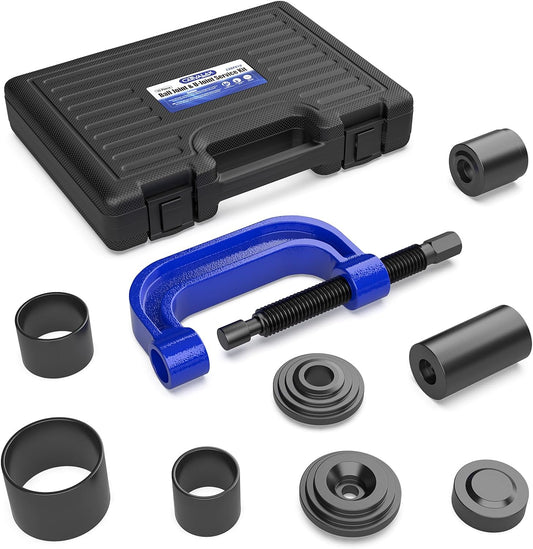 10-Piece Ball Joint Press Kit, Ball Joint Removal Tool Kit w/Universal Adapters and Sockets for Most 2WD/4WD Cars, Trucks and SUVs