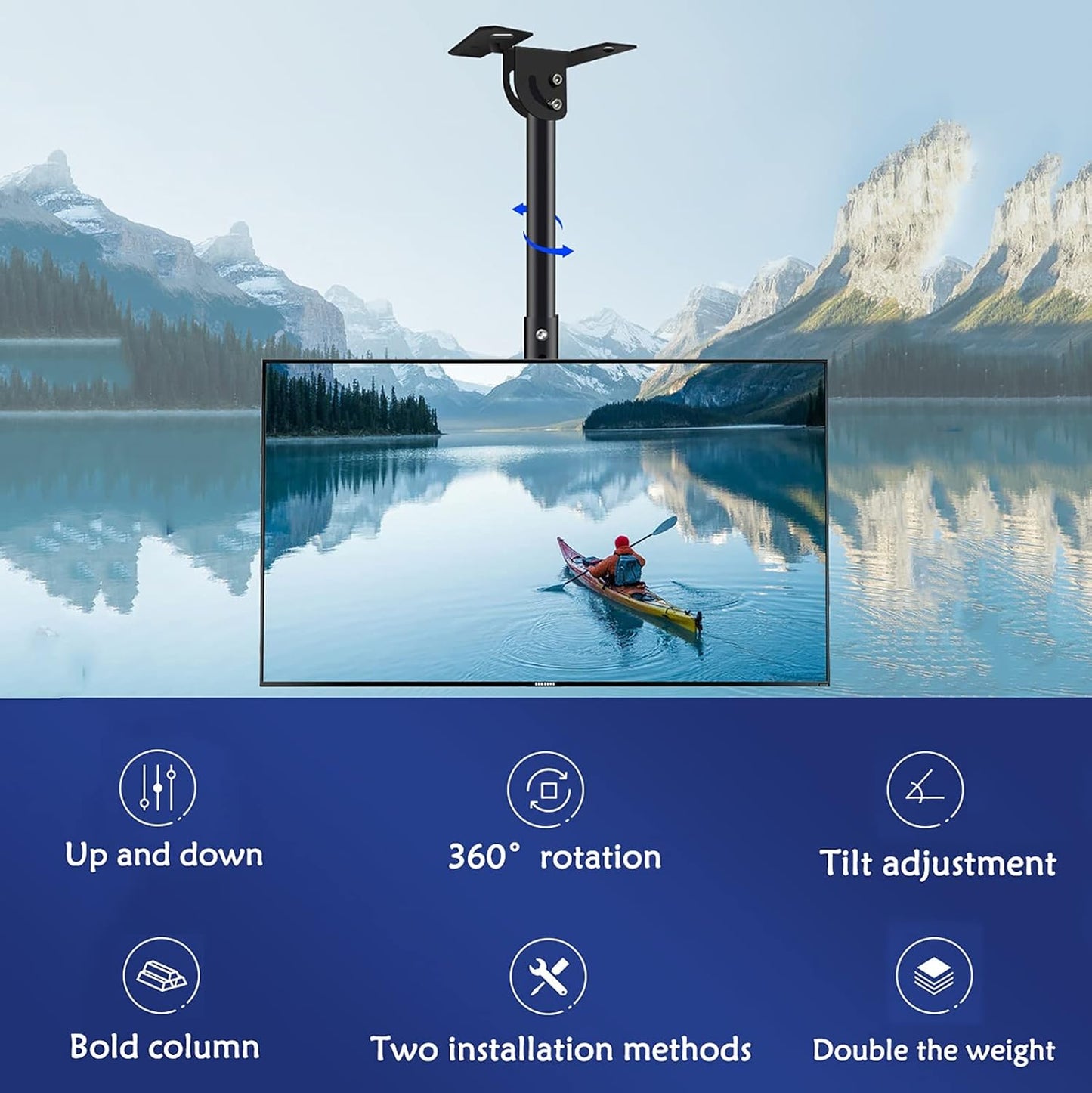 TV Stand, TV Wall Mount, Ceiling Mount, Tilt Swivel Rotate, Height Adjustable Arm, TV Bracket, 14-32 Inch Flat Panel LCD
