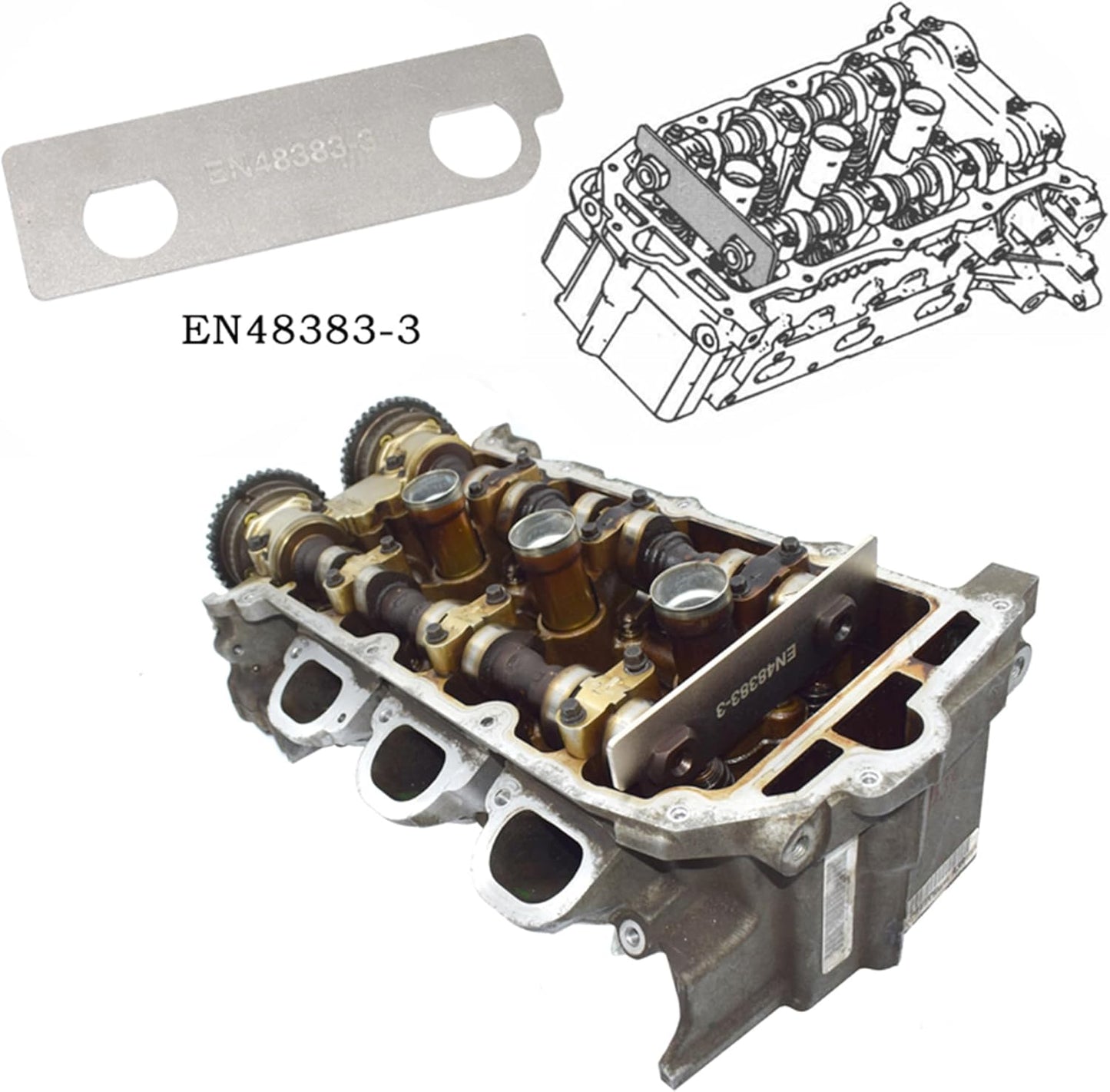 Camshaft Retaining and Alignment Timing Tool Kit, Compatible with GM GMC Cadillac Buick Pontiac Chevrolet 2.8 2.9 3.0 3.2 3.5 3.6 3.7 4.2 Engine, Replace J-44221 EN-48383 EN-46105 EN-46106 EN-46111