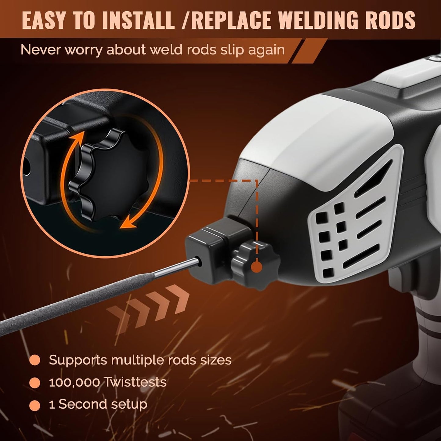 110V Portable Handheld Welding Machine, 20-120A Electric Welder Machine with IGBT Inverter 5 Variable Current Adjustment, Works with 3/32-1/8" Welding Rods (Upgraded)