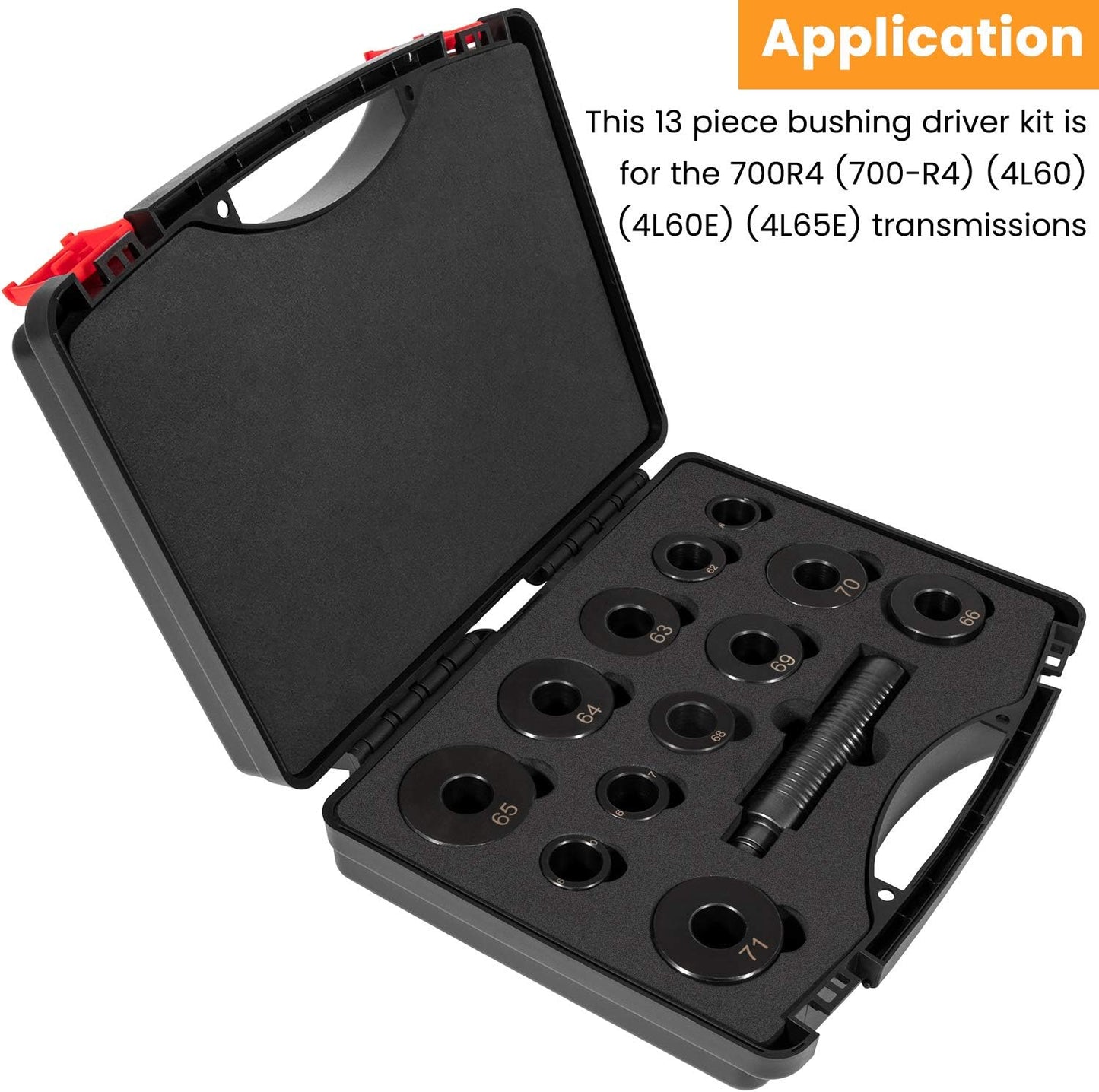T-0220-700R4 Master Bushing Driver Set For GM 700-R4 4L60 4l60E 4L65E Transmissions Bushing Bearing Seal Installer Remover Tool Kit (13 PCS)