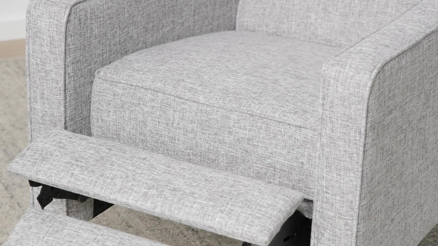 Christopher Knight Home Macedonia Mid Century Modern Tufted Back Fabric Recliner (Light Grey Tweed).