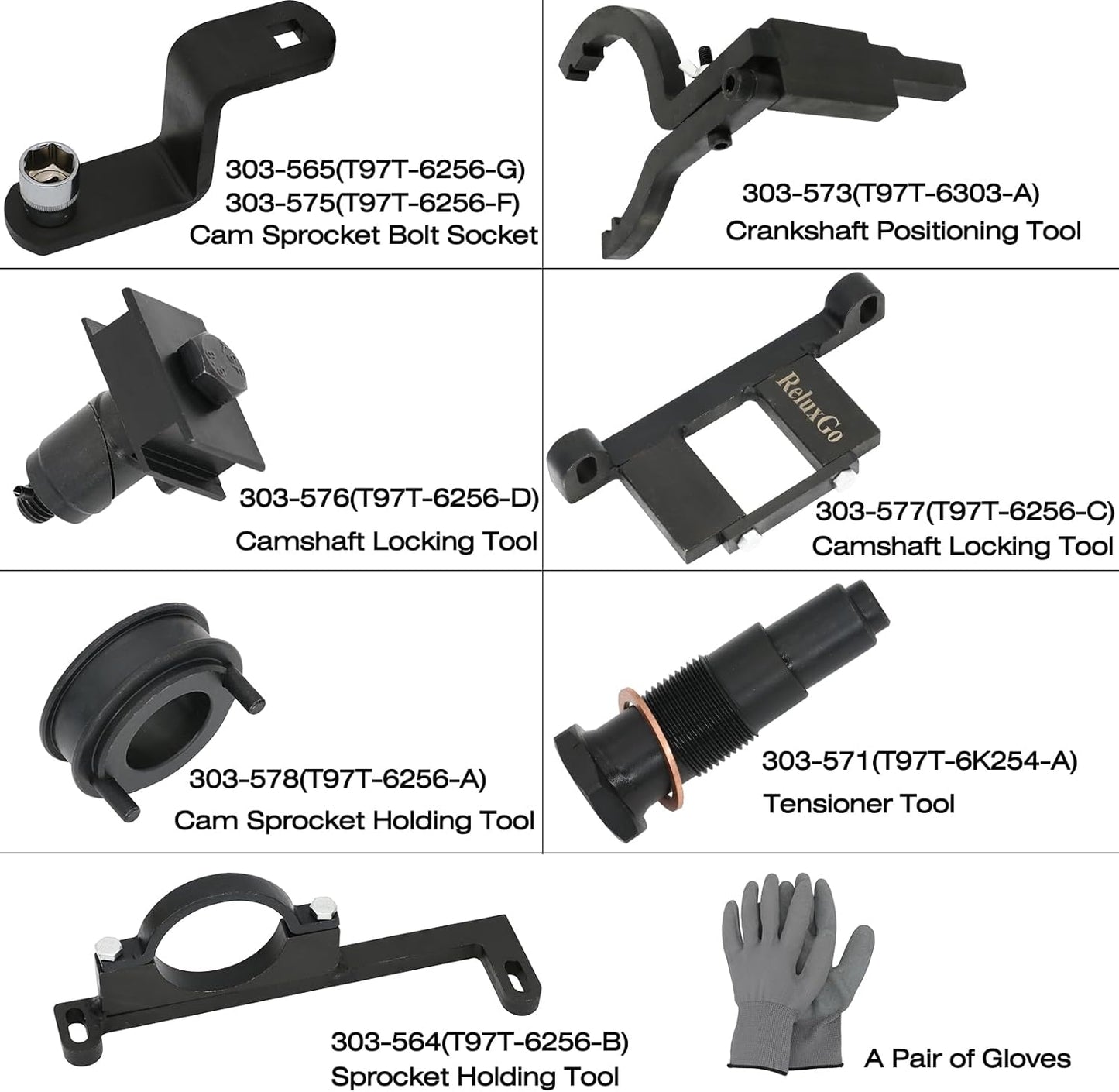 Camshaft Timing Tool Kit for Ford Land Rover Explorer Mustang Ranger Mercury Mountaineer Mazda L3 Mazda 4.0L V6 4015CC SOHC, with Carrying Case & Gloves