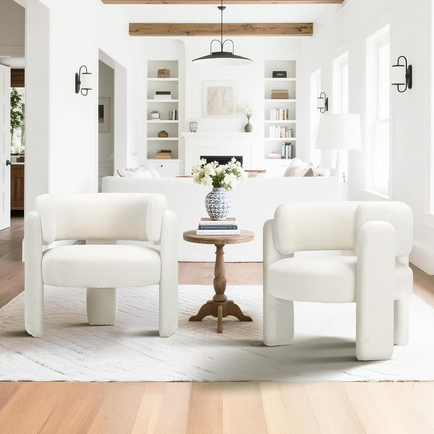 COLAMY Modern Velvet Accent Chair Set of 2, Upholstered Barrel Chairs, Comfy Side Arm Chairs with 3 Legs for Living Room, Bedroom, Reading, Green