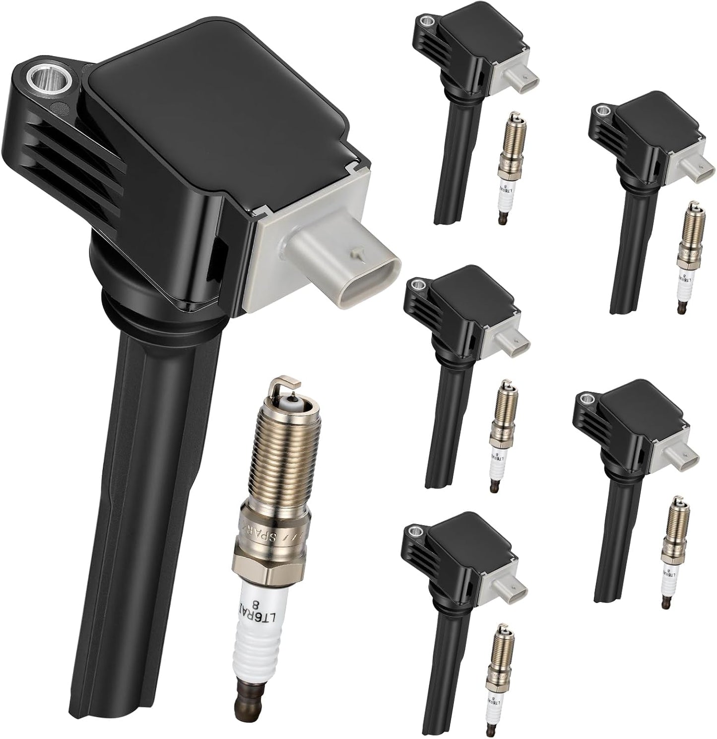 7-Pack UF835 Ignition Coils Compatible with Ford F-150 2018-2021/Mustang 2018-2020 5.0L V8 - Replaces for DG565, 5C2272, JR3Z12029A