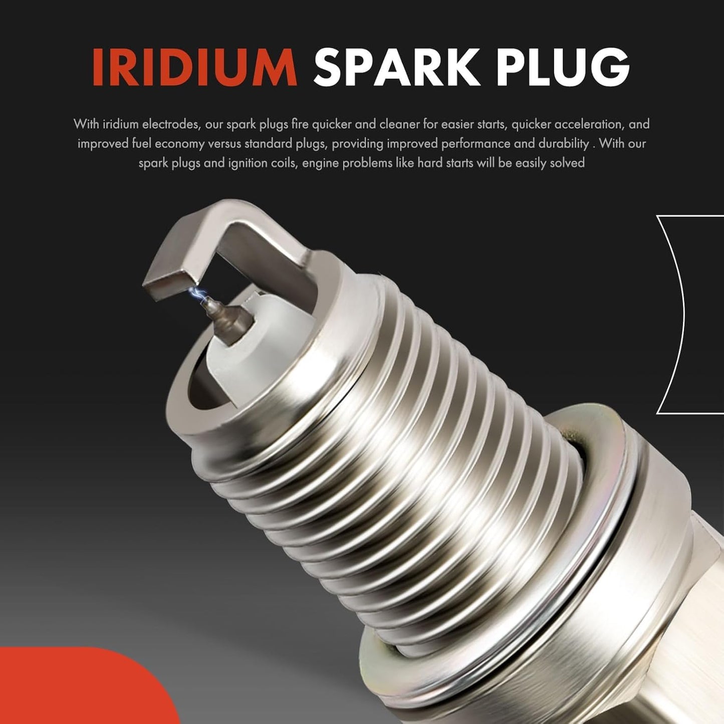 A-Premium 1 Ignition Coils with 4 Wire and 4 Iridium Spark Plugs Compatible with Hyundai Elantra 2001-2002 2.0L