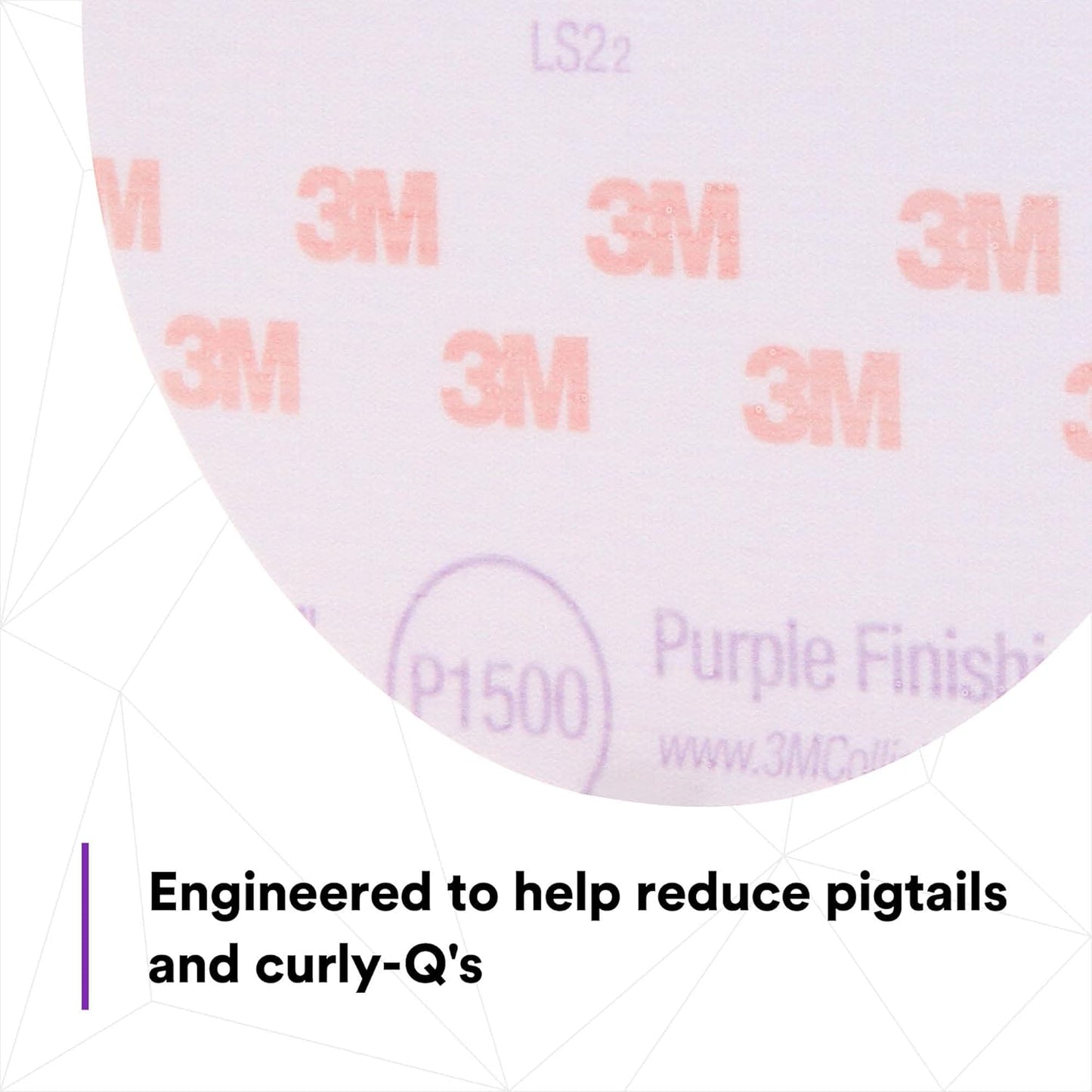 3M Hookit Purple Finishing Film Abrasive Disc 30667, 6 in, 1500+ Grade, 50 Pack, Clear Coat Sanding, Paint Finishing, Defect Removal, Long Lasting