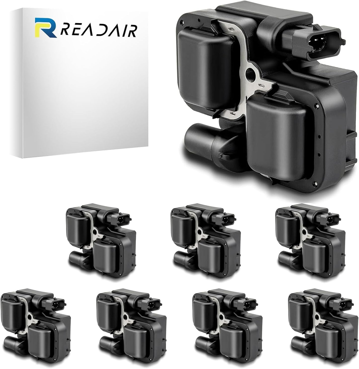 UF575 Ignition Coil & 1675 Double Iridium Spark Plug for Audi A3 A4 A5 A6 Q5 R8 TT RS4 RS5/Volkswagen Jetta Passat Beetle CC Golf GTI Replaces# C1627 07K905715F E1075
