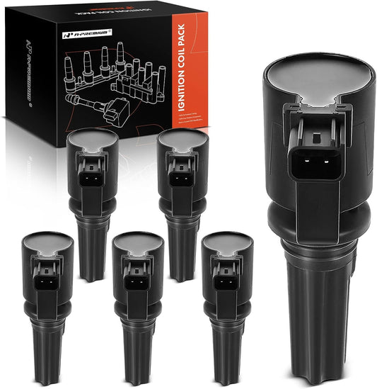 A-Premium Engine Ignition Coil Pack Compatible with Jaguar S-Type 2000-2003 & Lincoln LS 2000-2005, V6 3.0L, 6-PC Set