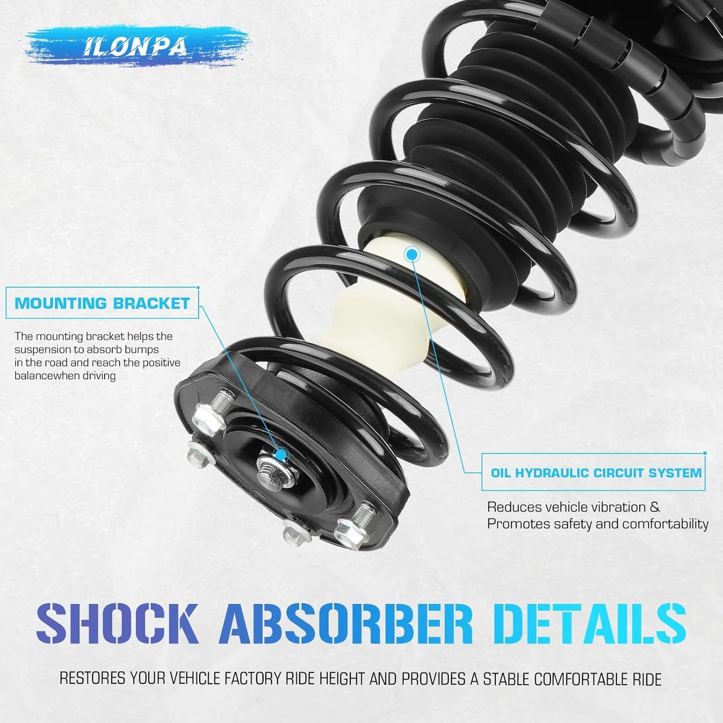 171954 171953 Rear Struts Shocks Suspensions w/Coil Springs for 1998-2002 Chevrolet Prizm / 1993-1997 GEO Prizm / 1993-2002 Toyota Corolla (Sedan), Absorber Assemblies 1994 1995 1996 1999 2000 2001