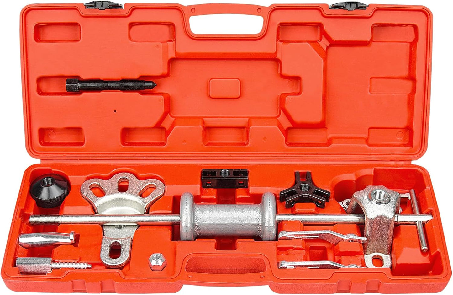 9-Way Slide Hammer Puller Set, Front Wheel Hub Bearing Remover & Rear Wheel Axle Hub Dent Shaft Puller Tool Kit Wheel Bearing Removal Tool