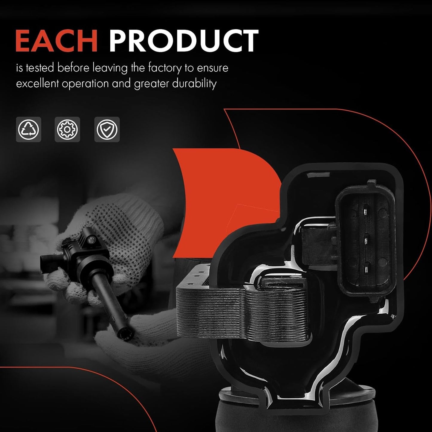 A-Premium Set of 3 Ignition Coil Pack Compatible with Kia Sedona 2002-2005 Hyundai XG300 2001 XG350 2002 V6 3.0L 3.5L