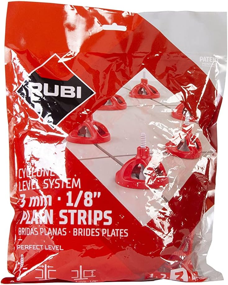 Rubi Tools CYCLONE Level System 1/8 Inch (3 MM) FLAT BASE (C-2400), 35948
