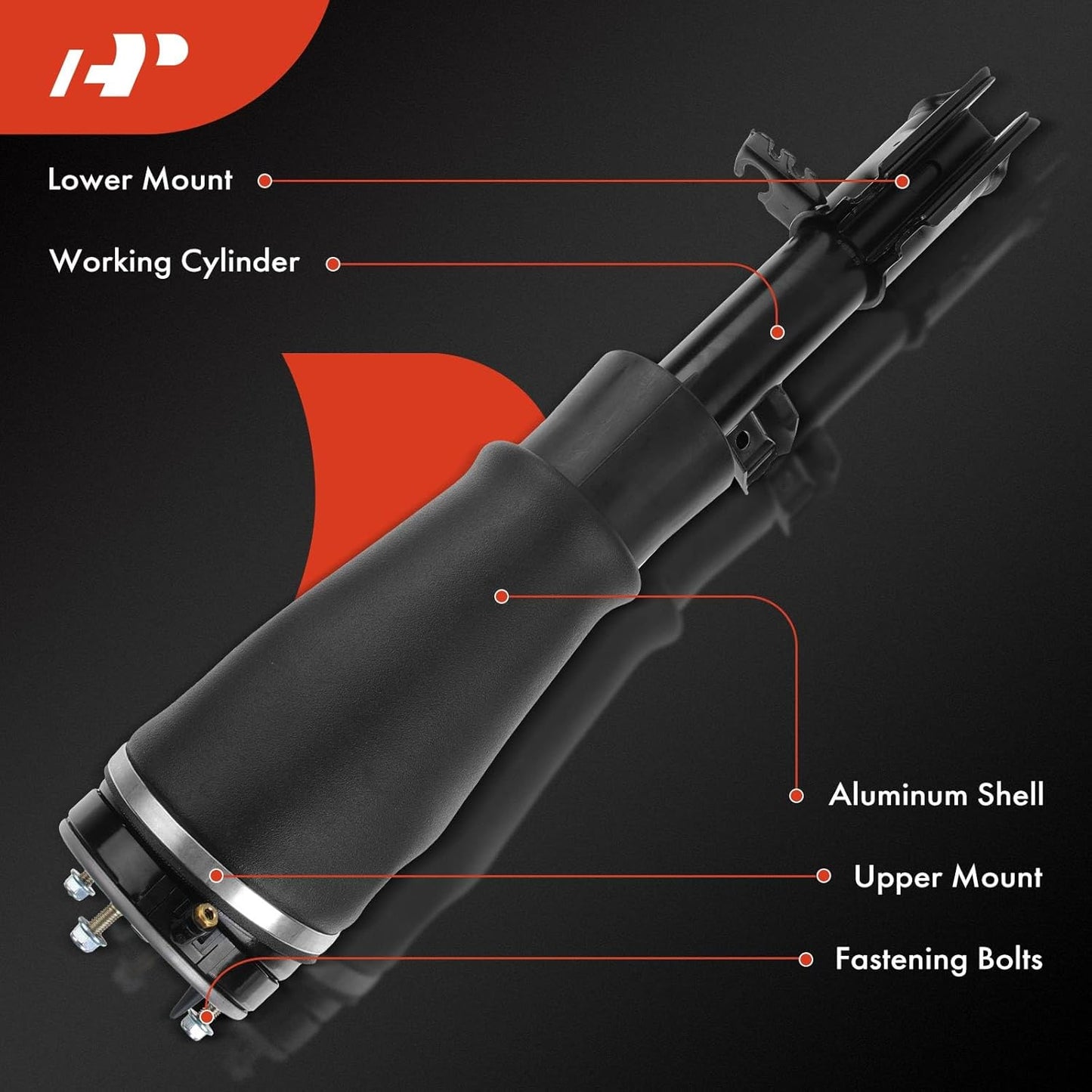 A-Premium Front Left Air Suspension Strut Assembly Compatible with Land Rover Range Rover 2003-2012, Driver Side