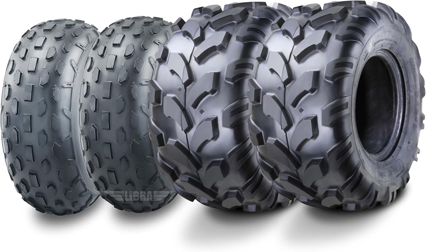 WANDA Set 4 ATV Go Kart tires 145/70-6 145X70X6 & 18X9.5-8 18X9.5X8 4PR