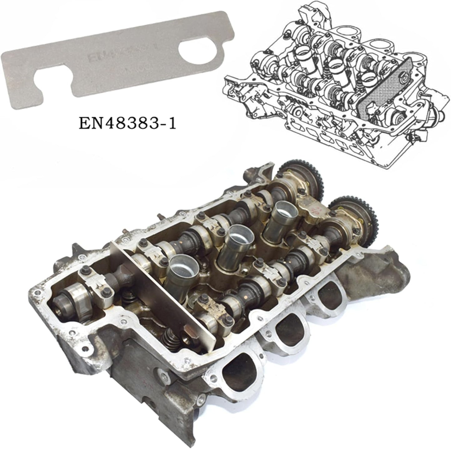 Camshaft Retaining and Alignment Timing Tool Kit, Compatible with GM GMC Cadillac Buick Pontiac Chevrolet 2.8 2.9 3.0 3.2 3.5 3.6 3.7 4.2 Engine, Replace J-44221 EN-48383 EN-46105 EN-46106 EN-46111
