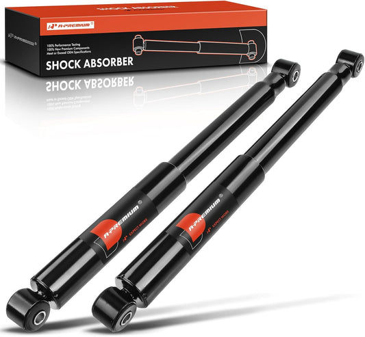 A-Premium Rear Shock Absorber Struts Compatible with Chevrolet Silverado 1500 1999-2007 & Dodge Ram 1500 1994-2002 & GMC Sierra 1500 1999-2007 - [RWD, Exc. Electronic Suspension]