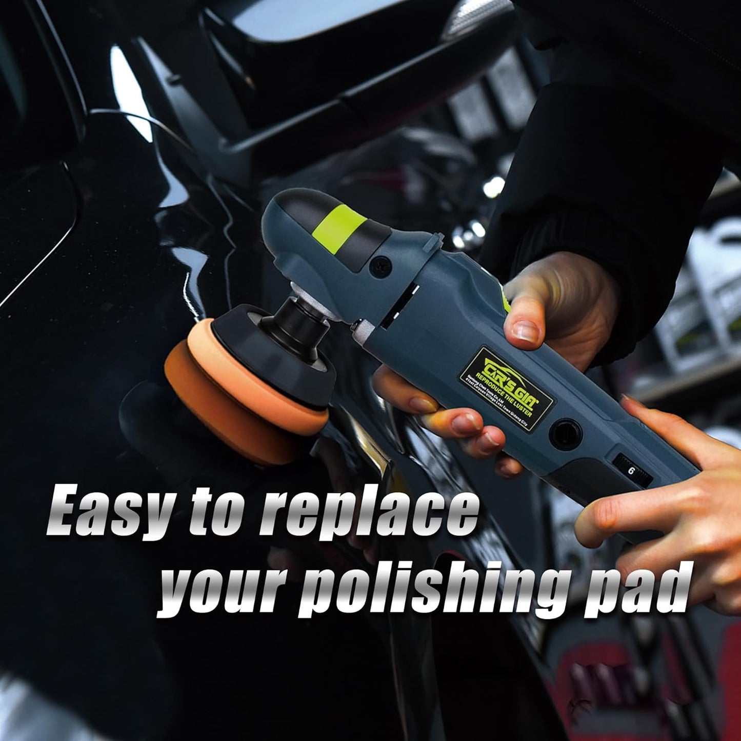 CAR'S GIFT Buffer Polisher, 6 Variable Speed Control Polisher, 3-Inch 1000-3500RPM Car Buffer Polisher, 75mm Portable Car Detailing Kit for Car Detailing Polishing