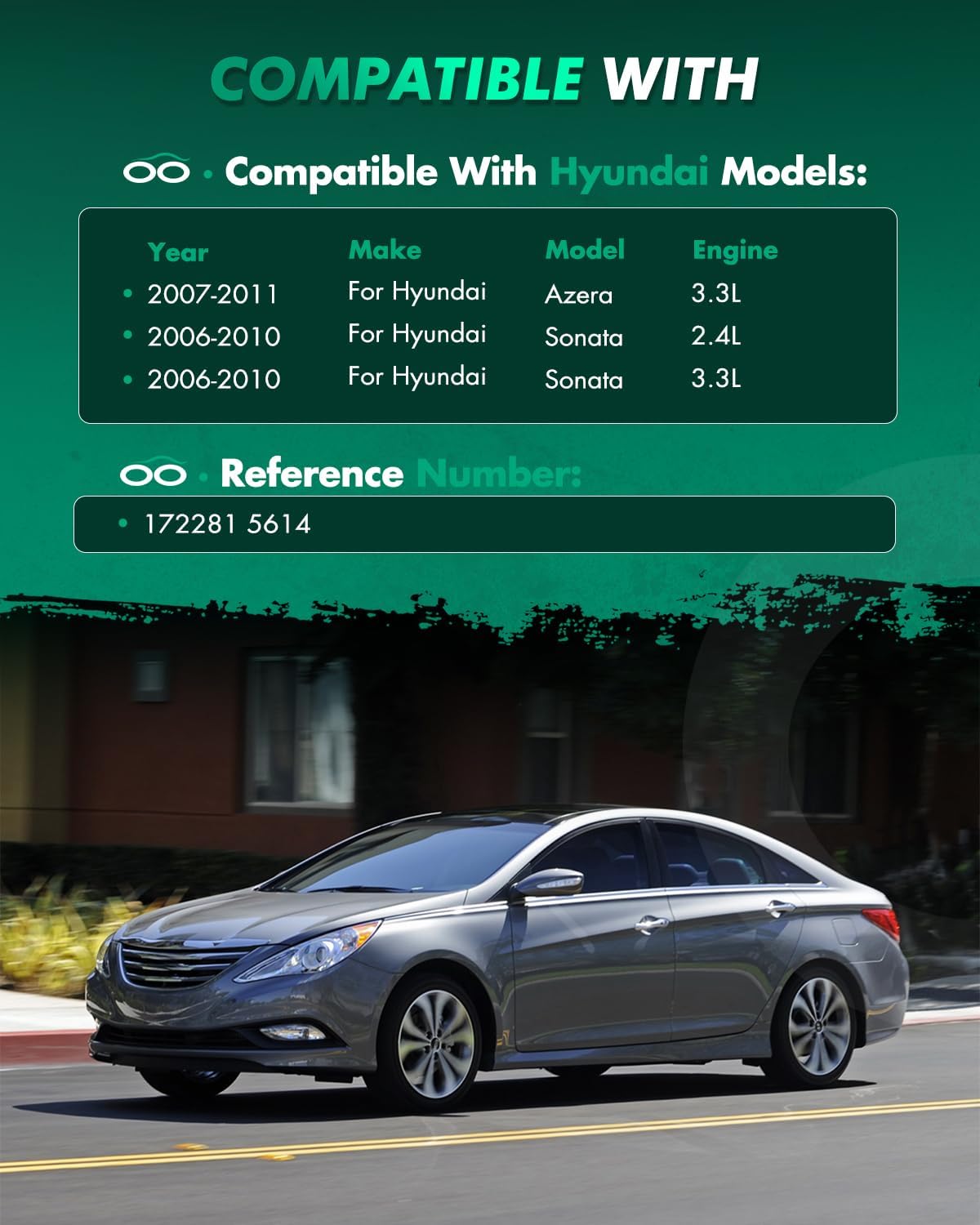 SCITOO Quick Complete Struts Assembly Shock Absorber for 2006-2011 for Hyundai Azera,2006-2010 for Hyundai Sonata (Front Rear Pair)