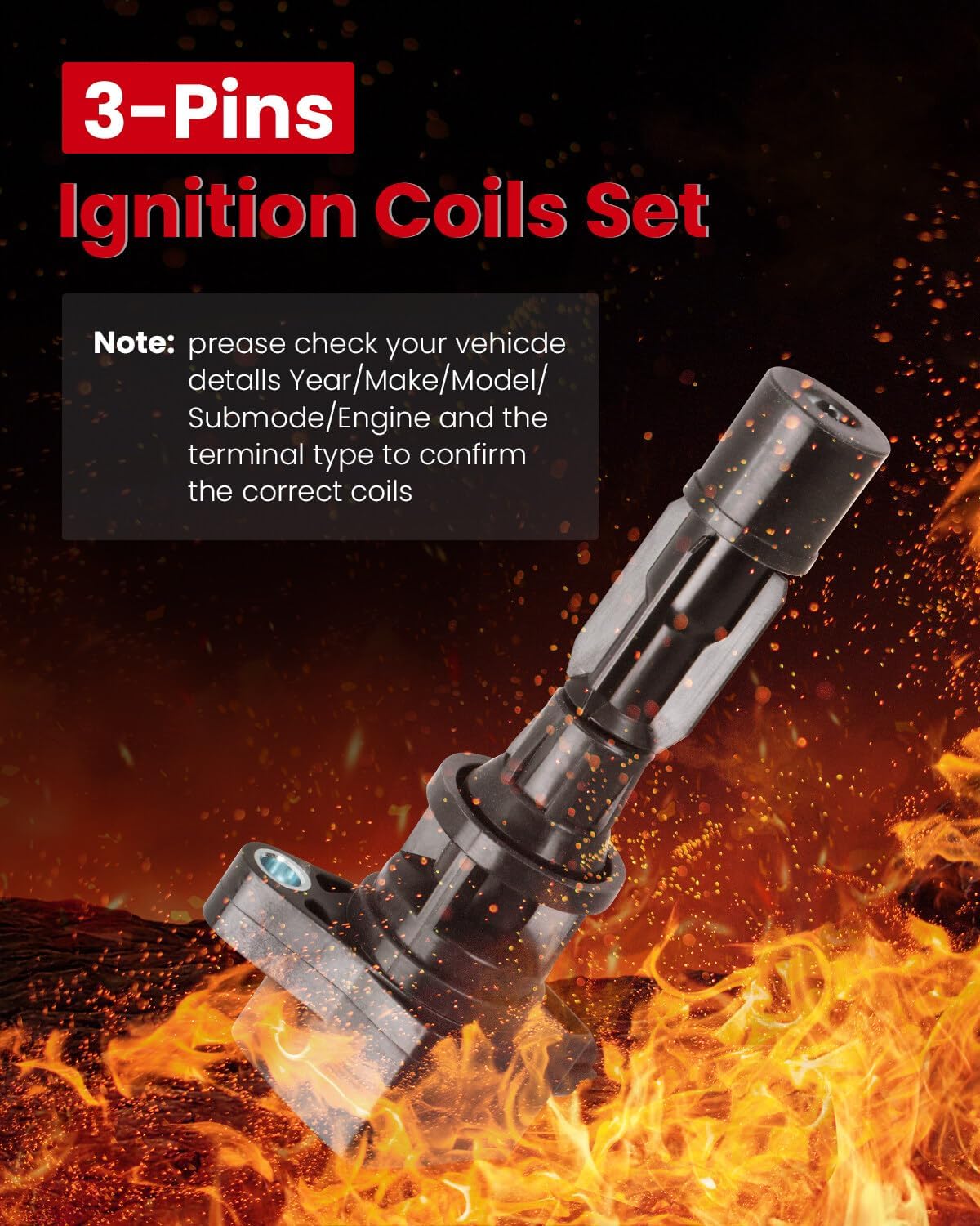 cciyu Pack of 4 Ignition Coils for Mazda 3 for Mazda 5 2008 2009 2010 2011 2012 2013 2014 2015 Fits for UF604 C1685 UF-604