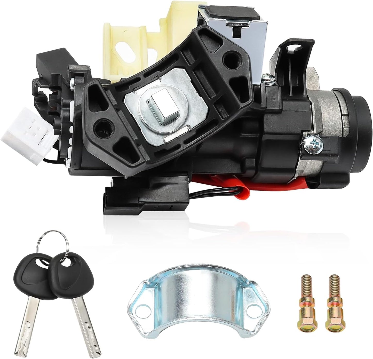 81910-M7110 Ignition Lock Cylinder Housing for Kia 2019-2021 Forte 2020-2022 Soul 2021-2023 Seltos Ignition Lock Switch Assembly with 2 Keys, Replaces 81900-M7E00 81905-M7140 Ignition Switch Kits