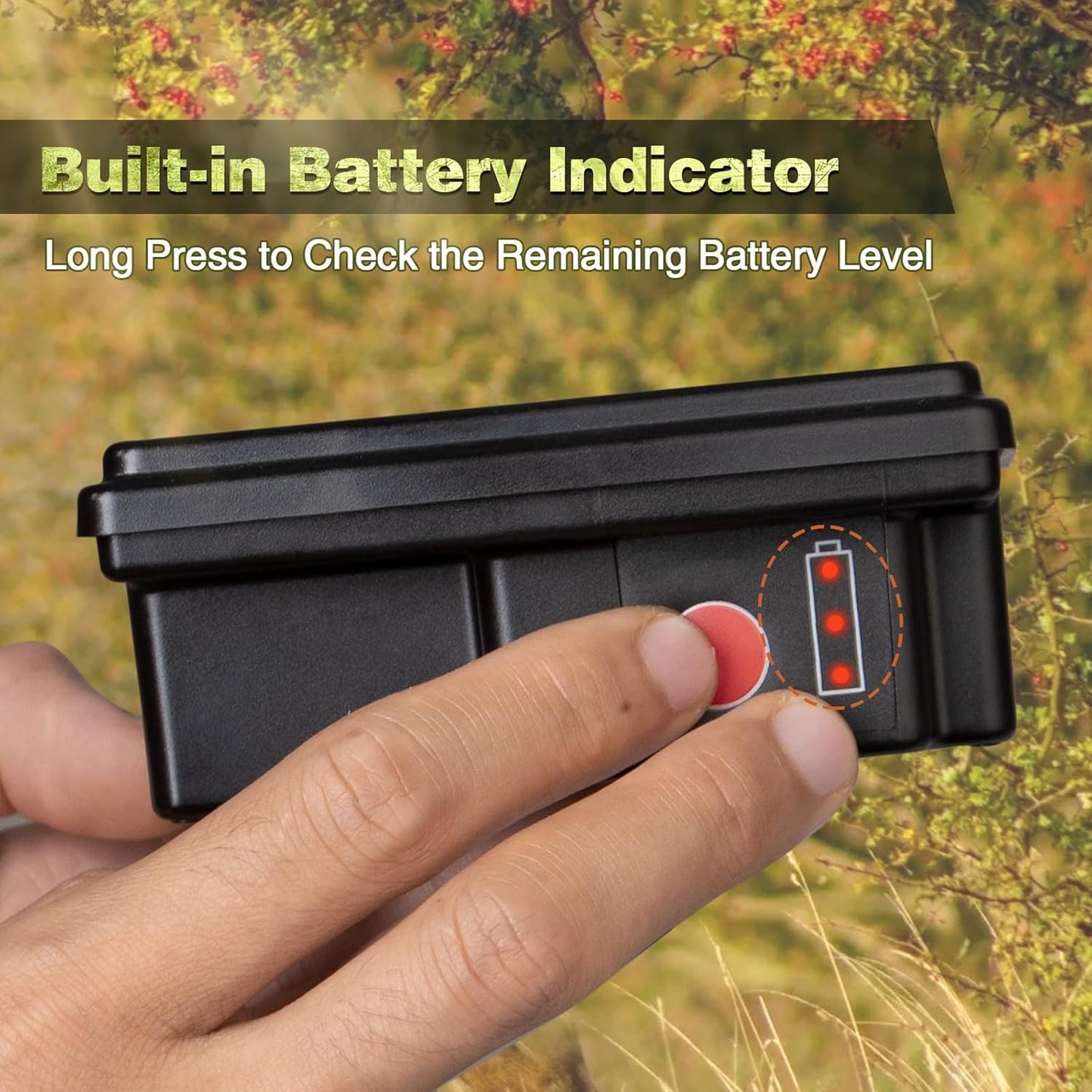 6V Deer Feeder Solar Panel, Efficient Solar Panel Charger with 5FT Weatherproof Cable & Battery Indicator, 6V Solar Panel Compatible with Deer Feeder Timer with Solar Quick Connect, Easy to Mount