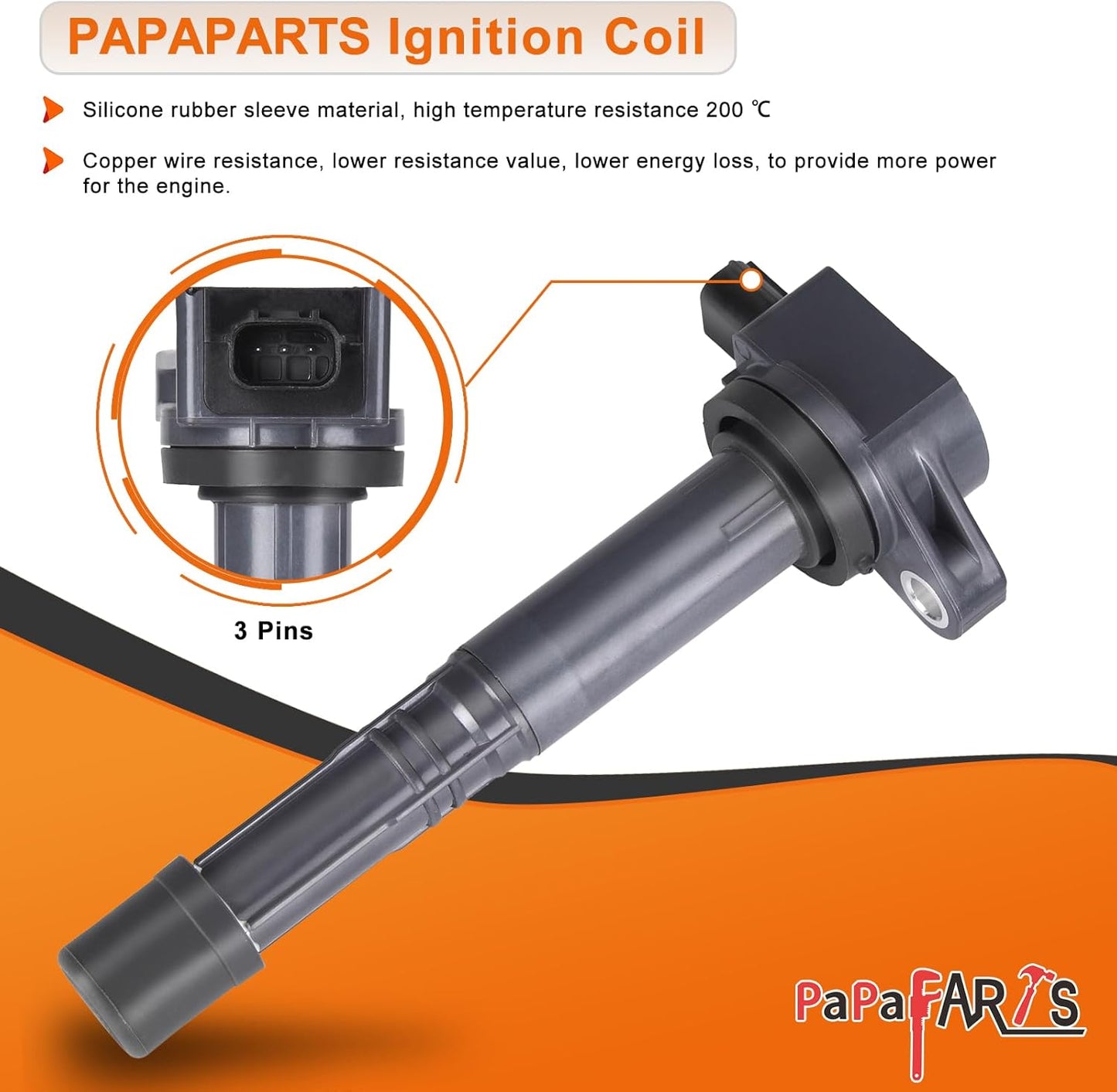 UF602 Ignition Coil Pack and Spark Plugs Compatible with Honda Accord Civic CR-V Crosstour for Acura ILX 2.4L L4 Set of 4