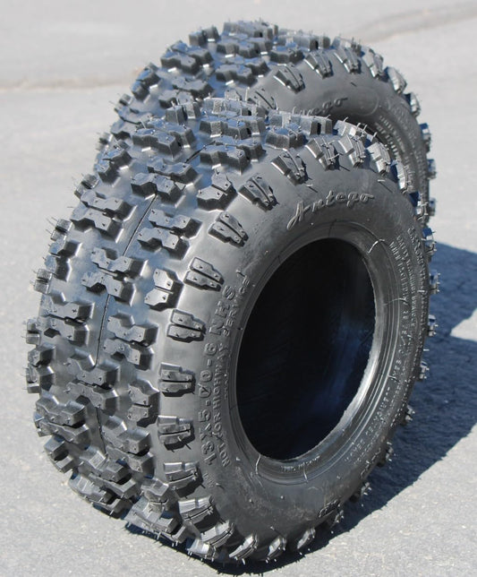 Antego 13x5.00-6 Non-Directional Snow Tires (Set of 2) - Tailored for Superior Winter Grip