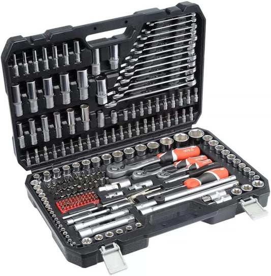 YT-38841 216-Piece Socket Spanner Set – 1/4 Inch, 3/8 Inch and 1/2 Inch