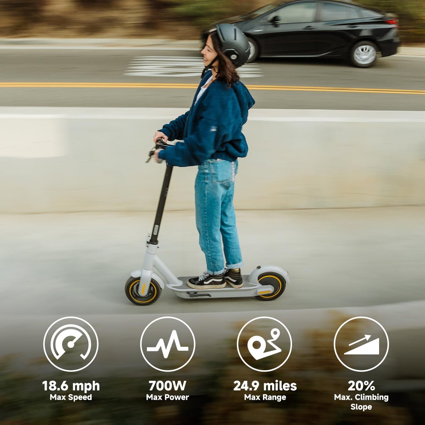 Segway Ninebot MAX Electric Kick Scooter w/Powerful Motor, Long Miles Range, 18.6 & 22mph Top Speed, Dual Suspension (MAX G2 Only), Scooter for Adults UL-2271 2272 Certified