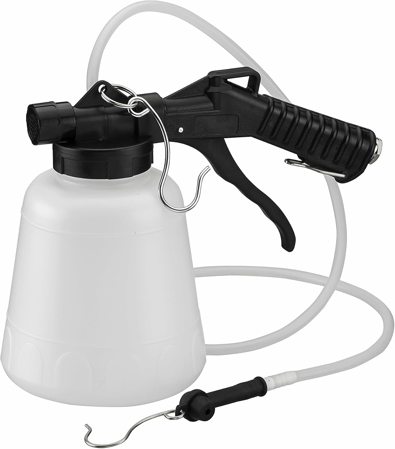 ARES 18078 – 3-Liter Vacuum Brake Fluid Bleeder – 3L Fluid Extractor Connects to Standard Shop Air Supply – Manual Trigger Locks for Hands-Free Use – Bleeds from Caliper Without Need for Adapters